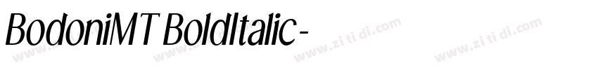 BodoniMT BoldItalic字体转换